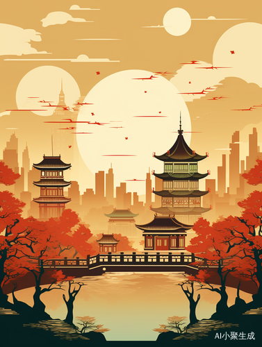 中国风城市民俗海报