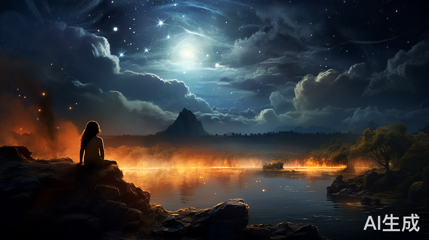 大自然之下的星空