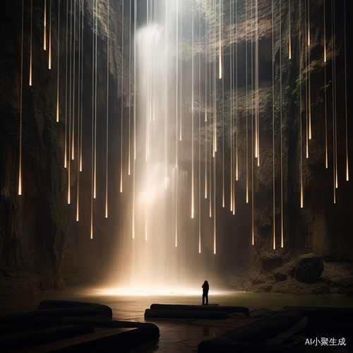 中国风天书瀑布玄幻修仙
