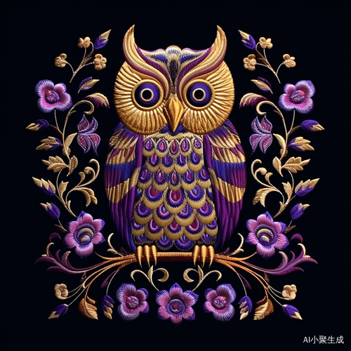梦幻紫色猫头鹰：神秘的智慧与艺术