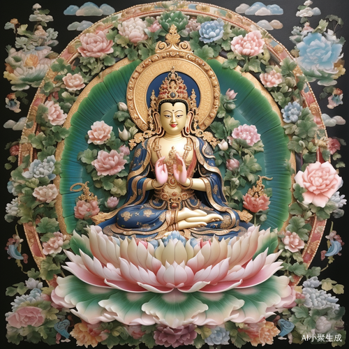 唐卡佛像与观音如来咒语自研，AI插画修复与审美积累