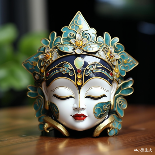 新中式艺术掐丝珐琅少女，线稿，景泰蓝