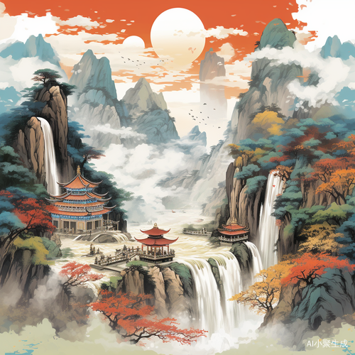中国山水画 | 雾霭缭绕山巅水声飘韵山河尽入画