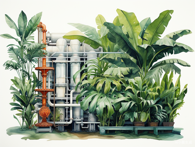 白底多浆植物手绘插画