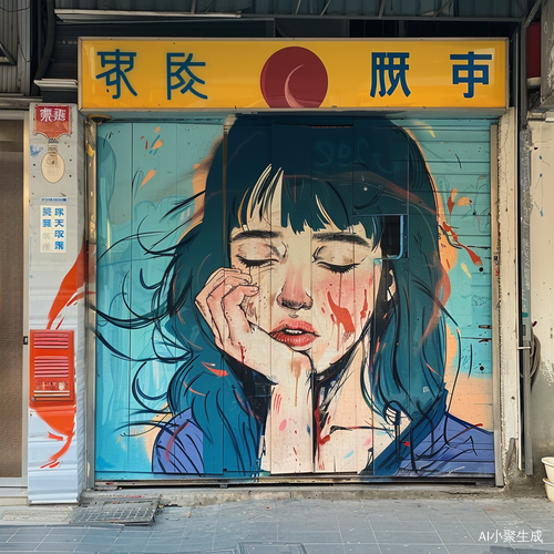 受伤女大学生晕倒在包子铺门口的手绘涂鸦