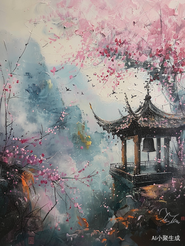 春意浓，山水画中唯美意境