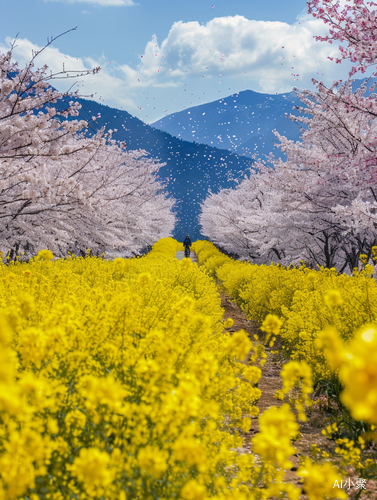 金色花海中的动感