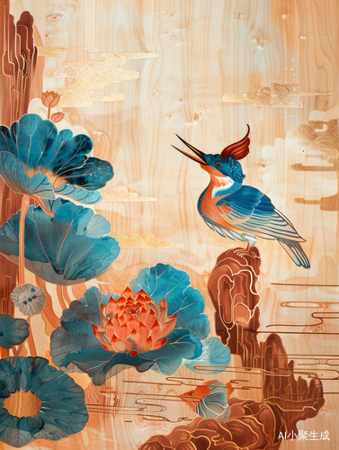 小神鸟青鸟绘画敦煌生活
