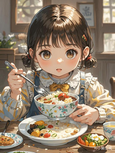 女孩呼吁节约粮食的重要性