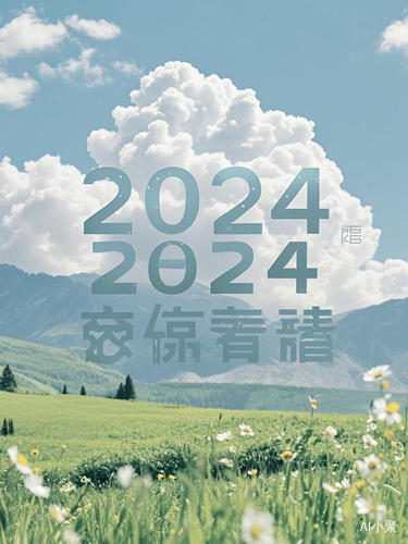 2024心纳吉万事欣缥色背景展示