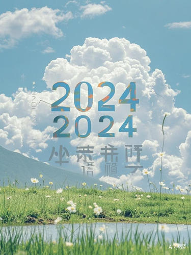 2024心纳吉万事欣缥色背景展示