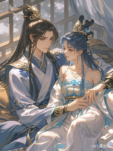 古风AI绘画冷酷帝王与绝美皇后的相依时光