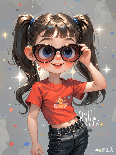 可爱小姑娘的活泼瞬间