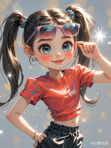 可爱小姑娘的活泼瞬间