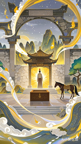 中式戏剧舞台与废墟剪影的千年美学插图
