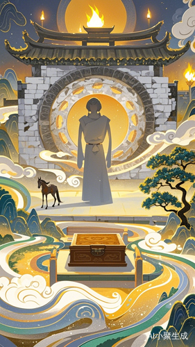 中式戏剧舞台与废墟剪影的千年美学插图