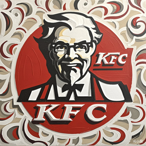 Classic KFC Red and White Logo: A modern interpretation of the iconic KFC logo, featuring the classic red and white color scheme, with the initials "KFC" in bold typography, embodying the brand's heritage and familiarity.