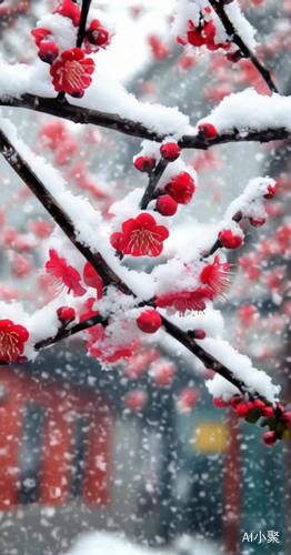 雪花飘落的美丽瞬间