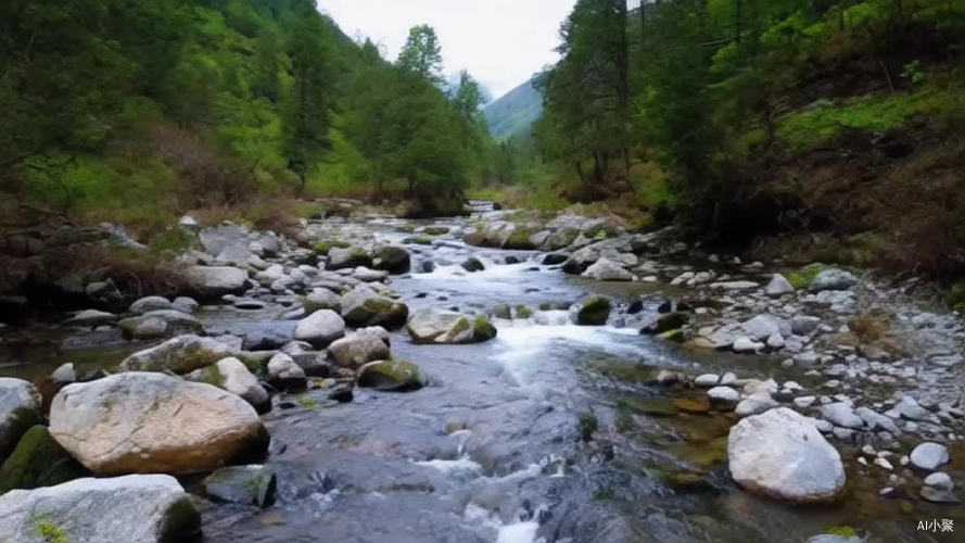 高山流水带来的安静与心灵的宁静