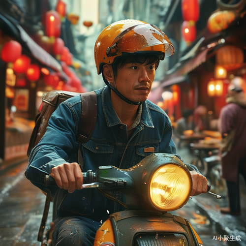 外卖小哥的努力与温暖城市的奇幻旅程
