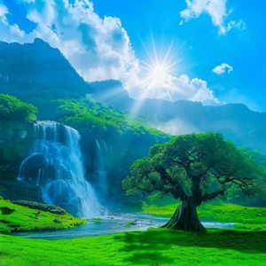 让瀑布的水流动起来