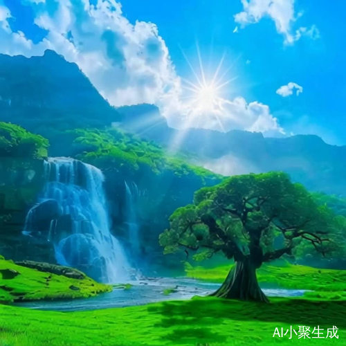 让瀑布的水流动起来