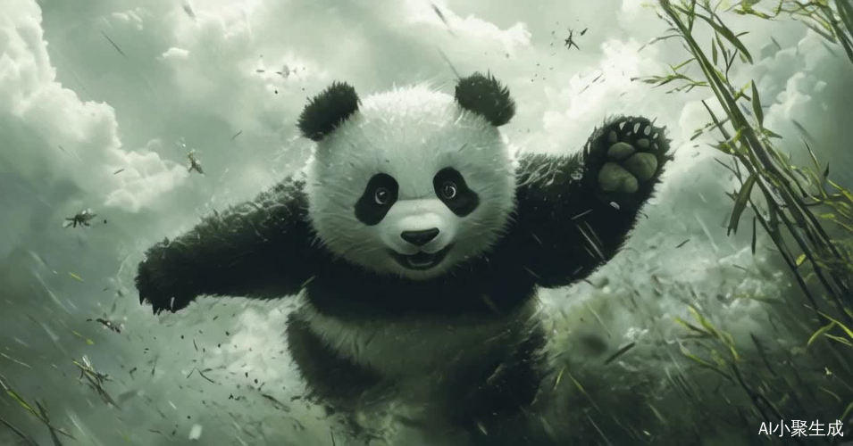 风暴中的大熊猫脆弱与坚韧的交织