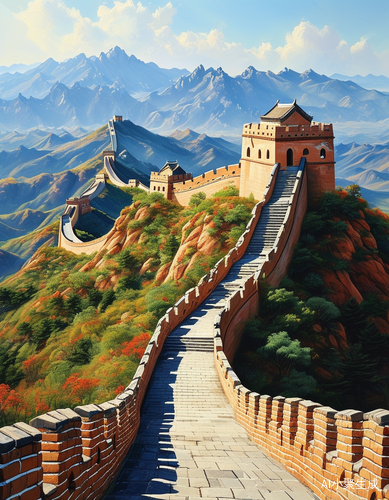 中国古长城的妖娆风景与壮丽江山