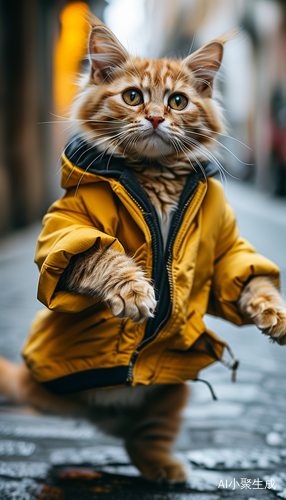 酷炫猫咪街舞表演炫酷造型引人注目