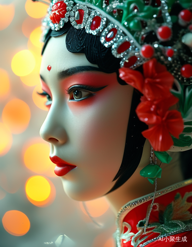 现代折纸京剧花旦三维古风艺术高清壁纸