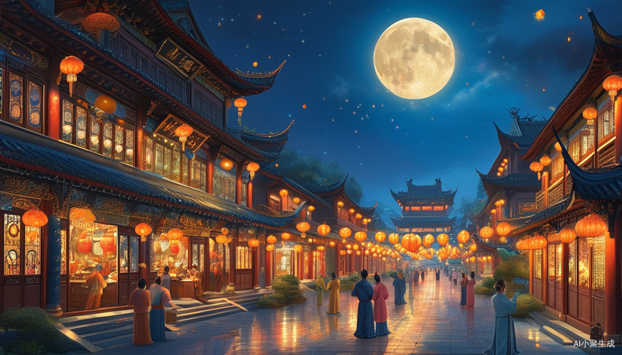 明朝古城中秋节的繁华与诗意盛宴