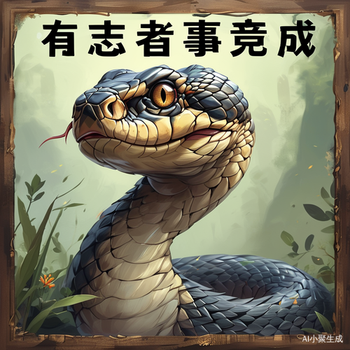 卡通蛇与有志者事竟成的2525方框画面