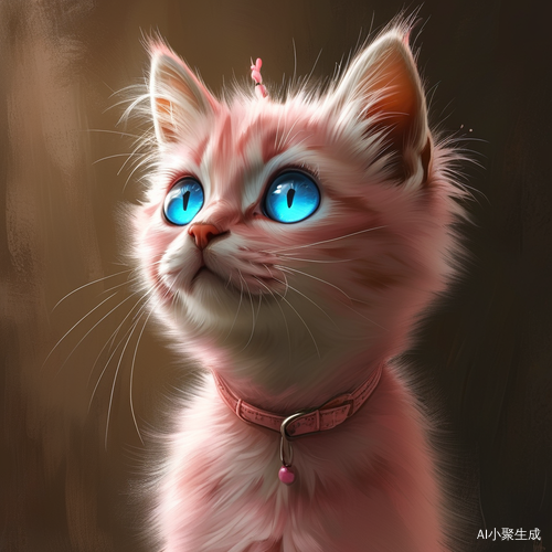 Charming Cat Girl with Bright Blue Eyes and Playful Style