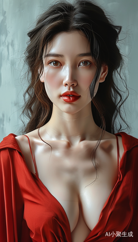 赤色长衣下的性感女神完美身姿引人瞩目