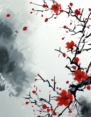 水墨画风格书法字帖背景图设计
