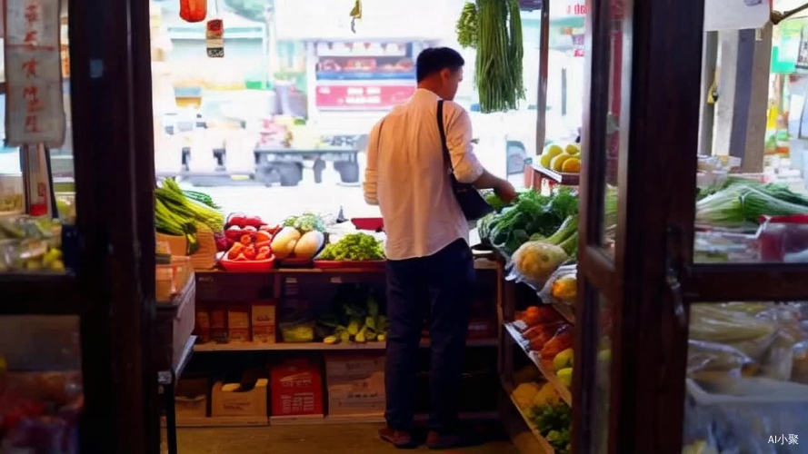 团风卖菜张哥晚上9点还在店里卖菜