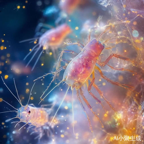 螨虫游动到镜头面前的观察