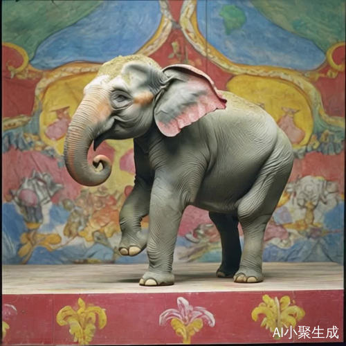 大耳朵象欢喜跳舞的快乐瞬间