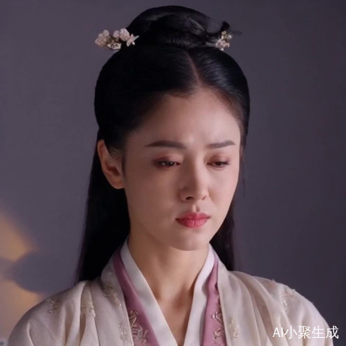 华丽的中国女皇汉服淡妆庄严镜头下的电影光效