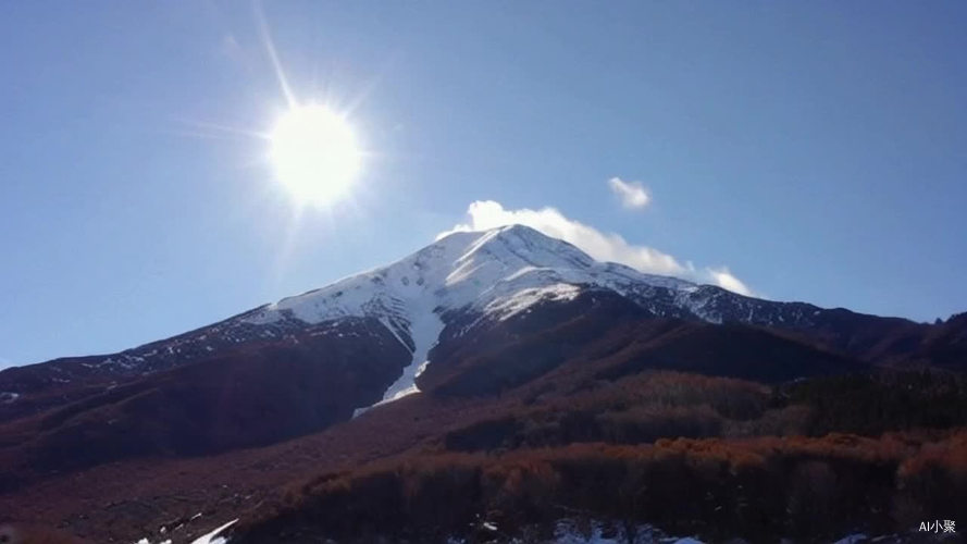 雪山阳光