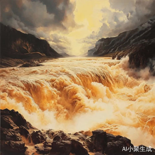 展现黄河奔流不息的雄浑气势