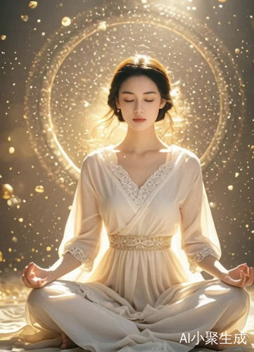 金光，发丝，衣服，手