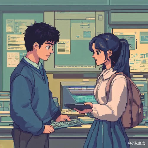 两个人都在说话，嘴在动
