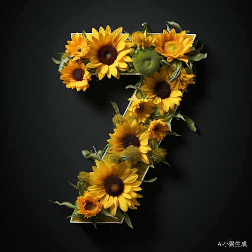 数字7用向日葵构成