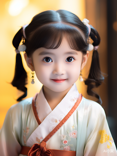 Cute Ancient Chinese Girl in Tang Dynasty Hanfu with Vivid Expression