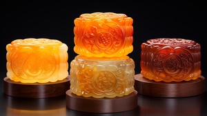 Chinese Mooncakes: The Gradient Translucent Glass Molten Body