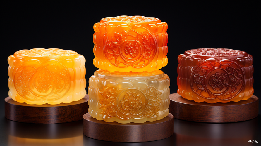 Chinese Mooncakes: The Gradient Translucent Glass Molten Body