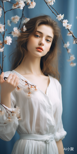 Stunning Portrait of a Beautiful Girl in Delicate Dress