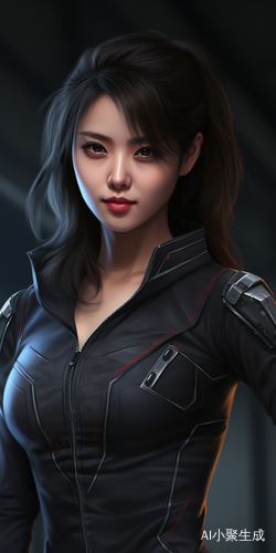 微笑女运动员展示完美战斗姿势
