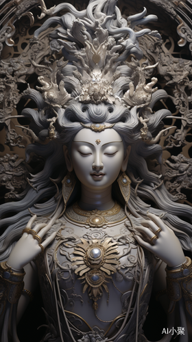 Avalokitesvara: Divine Serenity in Intricate Detail